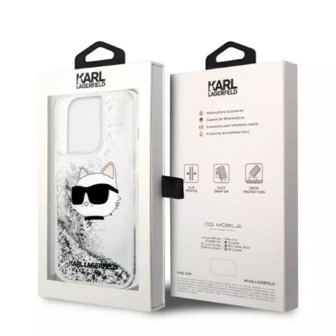 Karl Lagerfeld Etui Karl Lagerfeld KLHCP14XLNCHCS do iPhone 14 Pro Max 6,7" hardcase Glitter Choupette Head srebrny/silver Karl Lagerfeld Etui Karl Lagerfeld KLHCP14XLNCHCS do iPhone 14 Pro Max 6,7" hardcase Glitter Choupette Head srebrny/silver