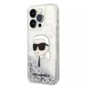 Karl Lagerfeld Etui Karl Lagerfeld KLHCP14XLNKHCH do iPhone 14 Pro Max 6,7" hardcase Glitter Karl Head srebrny/silver