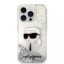 Karl Lagerfeld Etui Karl Lagerfeld KLHCP14XLNKHCH do iPhone 14 Pro Max 6,7" hardcase Glitter Karl Head srebrny/silver