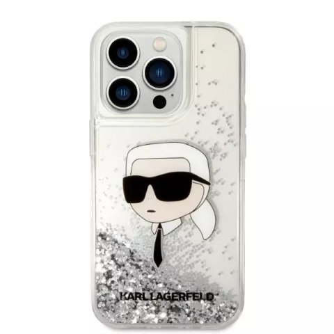 Karl Lagerfeld Etui Karl Lagerfeld KLHCP14XLNKHCH do iPhone 14 Pro Max 6,7" hardcase Glitter Karl Head srebrny/silver Karl Lagerfeld Etui Karl Lagerfeld KLHCP14XLNKHCH do iPhone 14 Pro Max 6,7" hardcase Glitter Karl Head srebrny/silver