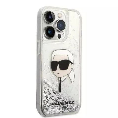 Karl Lagerfeld Etui Karl Lagerfeld KLHCP14XLNKHCH do iPhone 14 Pro Max 6,7" hardcase Glitter Karl Head srebrny/silver Karl Lagerfeld Etui Karl Lagerfeld KLHCP14XLNKHCH do iPhone 14 Pro Max 6,7" hardcase Glitter Karl Head srebrny/silver