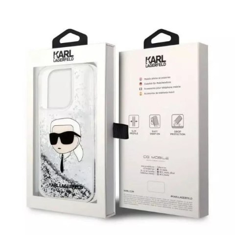 Karl Lagerfeld Etui Karl Lagerfeld KLHCP14XLNKHCH do iPhone 14 Pro Max 6,7" hardcase Glitter Karl Head srebrny/silver Karl Lagerfeld Etui Karl Lagerfeld KLHCP14XLNKHCH do iPhone 14 Pro Max 6,7" hardcase Glitter Karl Head srebrny/silver