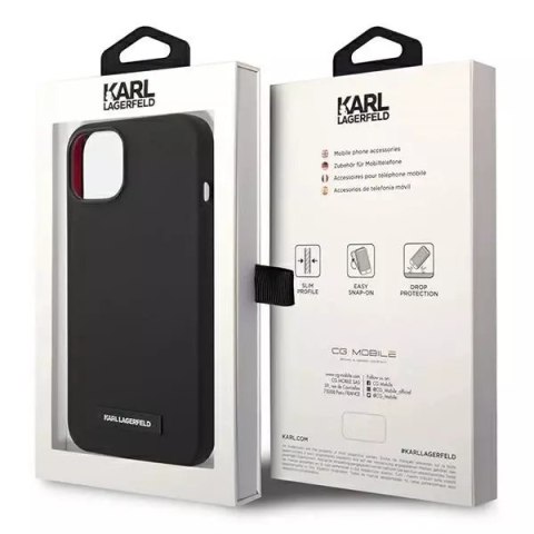 Karl Lagerfeld Etui Karl Lagerfeld KLHMP14MSLMP1K do iPhone 14 Plus 6,7" hardcase Silicone Plaque Magsafe Karl Lagerfeld Etui Karl Lagerfeld KLHMP14MSLMP1K do iPhone 14 Plus 6,7" hardcase Silicone Plaque Magsafe