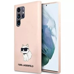 Karl Lagerfeld Karl Lagerfeld KLHCS23LSNCHBCP do Samsung Galaxy S23 Ultra S918 hardcase Silicone Choupette różowy/pink