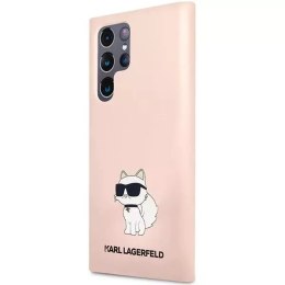 Karl Lagerfeld Karl Lagerfeld KLHCS23LSNCHBCP do Samsung Galaxy S23 Ultra S918 hardcase Silicone Choupette różowy/pink