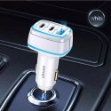 Usams USAMS Ład. sam. 2xUSB-C+1xUSB C24 105W Fast Charge biały/white CC141TC02 (US-CC141)