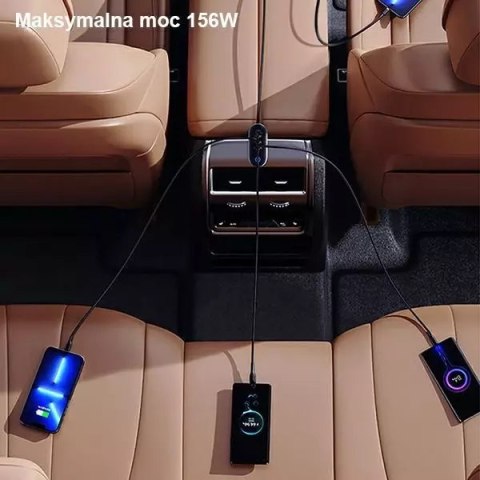 Usams USAMS Ład. sam. 3xUSB 1xUSB-C 156W czarny/black CC161CC01 (US-CC161) Usams USAMS Ład. sam. 3xUSB 1xUSB-C 156W czarny/black CC161CC01 (US-CC161)