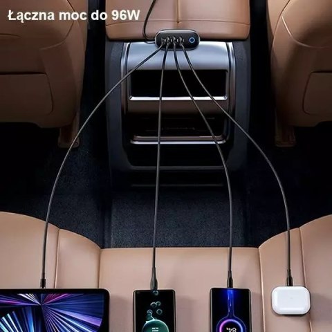 Usams USAMS Ład. sam. 3xUSB 1xUSB-C 156W czarny/black CC161CC01 (US-CC161) Usams USAMS Ład. sam. 3xUSB 1xUSB-C 156W czarny/black CC161CC01 (US-CC161)