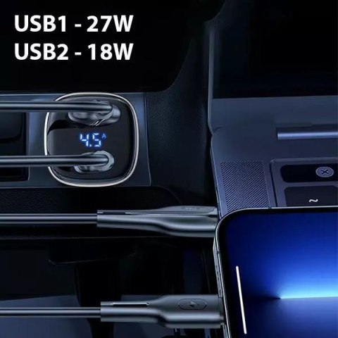 Usams USAMS Ład. sam. C29 45W 2xUSB-A Fast Charge jasno złoty/light gold CC154CC01(US-CC154) Usams USAMS Ład. sam. C29 45W 2xUSB-A Fast Charge jasno złoty/light gold CC154CC01(US-CC154)