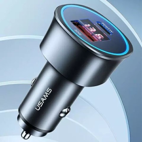 Usams USAMS Ładowarka samochodowa 1xUSB+1xUSB-C C26 95W (only head) Fast Charge czarny/black CC146TC01 (US-CC146) Usams USAMS Ładowarka samochodowa 1xUSB+1xUSB-C C26 95W (only head) Fast Charge czarny/black CC146TC01 (US-CC146)