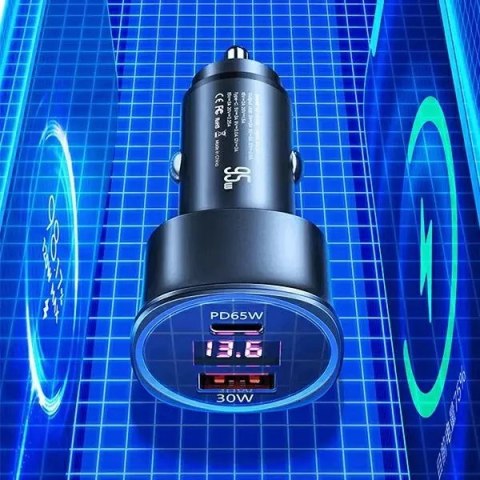 Usams USAMS Ładowarka samochodowa 1xUSB+1xUSB-C C26 95W (only head) Fast Charge czarny/black CC146TC01 (US-CC146) Usams USAMS Ładowarka samochodowa 1xUSB+1xUSB-C C26 95W (only head) Fast Charge czarny/black CC146TC01 (US-CC146)