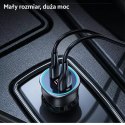 Usams USAMS Ładowarka samochodowa 1xUSB+1xUSB-C C26 95W (only head) Fast Charge czarny/black CC146TC01 (US-CC146)