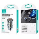 Usams USAMS Ładowarka samochodowa 1xUSB+1xUSB-C C32 30W Fast Charge niebieski/blue CC164CC02 (US-CC164)