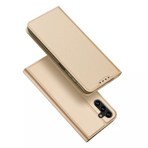 Dux Ducis Dux Ducis Skin Pro etui Samsung Galaxy A14 5G pokrowiec z klapką portfel na kartę podstawka złote Dux Ducis Dux Ducis Skin Pro etui Samsung Galaxy A14 5G pokrowiec z klapką portfel na kartę podstawka złote
