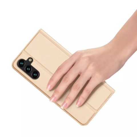 Dux Ducis Dux Ducis Skin Pro etui Samsung Galaxy A14 5G pokrowiec z klapką portfel na kartę podstawka złote Dux Ducis Dux Ducis Skin Pro etui Samsung Galaxy A14 5G pokrowiec z klapką portfel na kartę podstawka złote