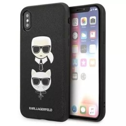 Karl Lagerfeld Etui Karl Lagerfeld KLHCPXSAKICKCBK do Appple iPhone X/XS hardcase Saffiano Karl&Choupette Head