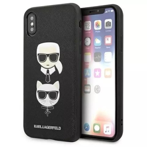 Karl Lagerfeld Etui Karl Lagerfeld KLHCPXSAKICKCBK do Appple iPhone X/XS hardcase Saffiano Karl&Choupette Head Karl Lagerfeld Etui Karl Lagerfeld KLHCPXSAKICKCBK do Appple iPhone X/XS hardcase Saffiano Karl&Choupette Head