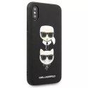 Karl Lagerfeld Etui Karl Lagerfeld KLHCPXSAKICKCBK do Appple iPhone X/XS hardcase Saffiano Karl&Choupette Head