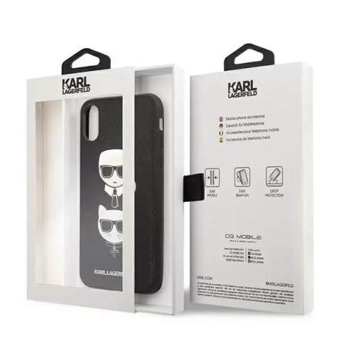 Karl Lagerfeld Etui Karl Lagerfeld KLHCPXSAKICKCBK do Appple iPhone X/XS hardcase Saffiano Karl&Choupette Head Karl Lagerfeld Etui Karl Lagerfeld KLHCPXSAKICKCBK do Appple iPhone X/XS hardcase Saffiano Karl&Choupette Head
