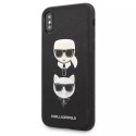 Karl Lagerfeld Etui Karl Lagerfeld KLHCPXSAKICKCBK do Appple iPhone X/XS hardcase Saffiano Karl&Choupette Head
