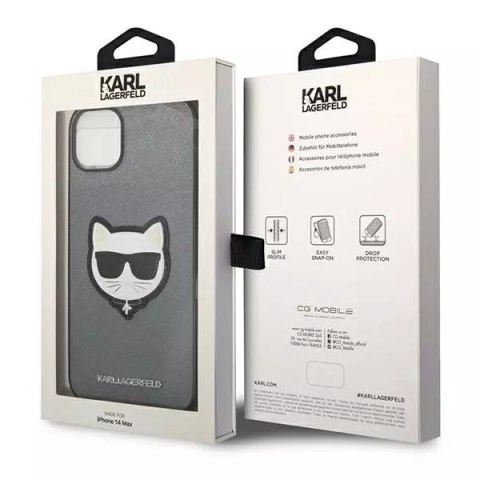 Karl Lagerfeld Etui Karl Lagerfeld KLHCP14MSAPCHG do iPhone 14 Plus 6,7" hardcase Saffiano Choupette Head Patch Karl Lagerfeld Etui Karl Lagerfeld KLHCP14MSAPCHG do iPhone 14 Plus 6,7" hardcase Saffiano Choupette Head Patch