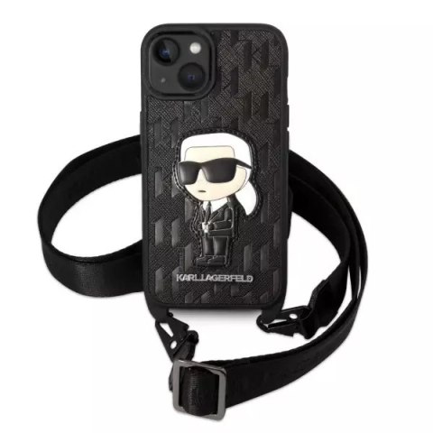 Karl Lagerfeld Etui Karl Lagerfeld KLHCP14MSTKMK do Apple iPhone 14 Plus 6,7" hardcase Monogram Ikonik Patch Karl Lagerfeld Etui Karl Lagerfeld KLHCP14MSTKMK do Apple iPhone 14 Plus 6,7" hardcase Monogram Ikonik Patch