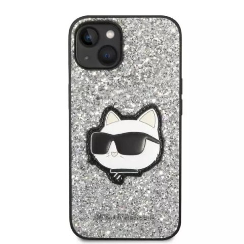 Karl Lagerfeld Etui ochronne na telefon Karl Lagerfeld KLHCP14SG2CPS do Apple iPhone 14 6,1" srebrny/silver hardcase Glitter Choupette Patch Karl Lagerfeld Etui ochronne na telefon Karl Lagerfeld KLHCP14SG2CPS do Apple iPhone 14 6,1" srebrny/silver hardcase Glitter Choupette Patch