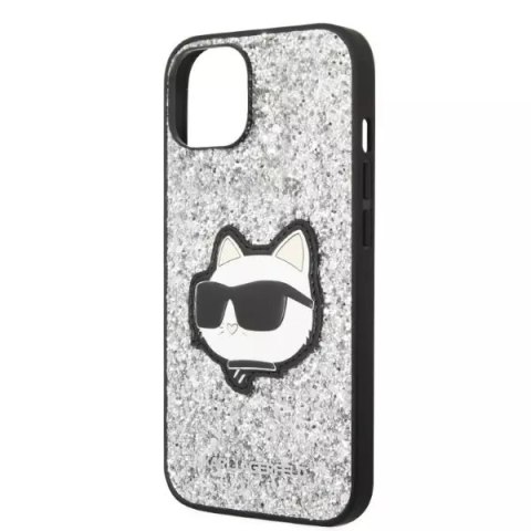 Karl Lagerfeld Etui ochronne na telefon Karl Lagerfeld KLHCP14SG2CPS do Apple iPhone 14 6,1" srebrny/silver hardcase Glitter Choupette Patch Karl Lagerfeld Etui ochronne na telefon Karl Lagerfeld KLHCP14SG2CPS do Apple iPhone 14 6,1" srebrny/silver hardcase Glitter Choupette Patch
