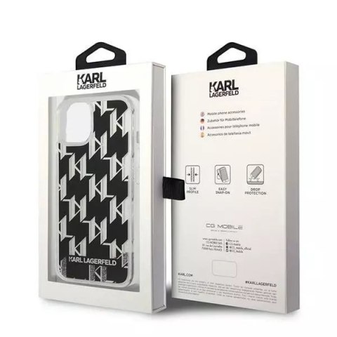 Karl Lagerfeld Etui ochronne na telefon Karl Lagerfeld KLHCP14SLMNMK do Apple iPhone 14 6,1" hardcase czarny/black Liquid Glitter Monogram Karl Lagerfeld Etui ochronne na telefon Karl Lagerfeld KLHCP14SLMNMK do Apple iPhone 14 6,1" hardcase czarny/black Liquid Glitter Monogram