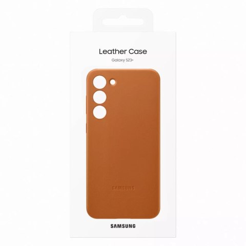 Samsung Etui na telefon Samsung Leather Cover do Samsung Galaxy S23+ Plus pokrowiec z naturalnej skóry camel (EF-VS916LAEGWW) Samsung Etui na telefon Samsung Leather Cover do Samsung Galaxy S23+ Plus pokrowiec z naturalnej skóry camel (EF-VS916LAEGWW)