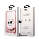 Karl Lagerfeld Etui Etui Karl Lagerfeld KLHCP14LLNCHCP do iPhone 14 Pro 6,1" hardcase Glitter Choupette Head