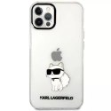 Karl Lagerfeld Etui ochronne na telefon Karl Lagerfeld KLHCP12MHNCHTCT do Apple iPhone 12 /12 Pro 6,1" transparent hardcase Ikonik Choupette