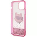 Karl Lagerfeld Etui ochronne na telefon Karl Lagerfeld KLHCP12MLNCHCP do Apple iPhone 12 /12 Pro 6,1" różowy/pink hardcase Glitter Choupette He