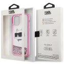 Karl Lagerfeld Etui ochronne na telefon Karl Lagerfeld KLHCP12MLNCHCP do Apple iPhone 12 /12 Pro 6,1" różowy/pink hardcase Glitter Choupette He