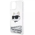 Karl Lagerfeld Etui ochronne na telefon Karl Lagerfeld KLHCP12MLNCHCS do Apple iPhone 12 /12 Pro 6,1" srebrny/silver hardcase Glitter Choupette