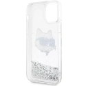 Karl Lagerfeld Etui ochronne na telefon Karl Lagerfeld KLHCP12MLNCHCS do Apple iPhone 12 /12 Pro 6,1" srebrny/silver hardcase Glitter Choupette