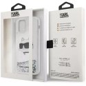 Karl Lagerfeld Etui ochronne na telefon Karl Lagerfeld KLHCP12MLNCHCS do Apple iPhone 12 /12 Pro 6,1" srebrny/silver hardcase Glitter Choupette