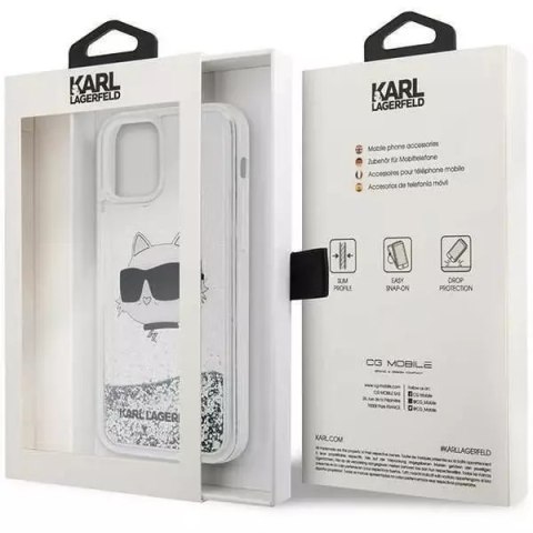 Karl Lagerfeld Etui ochronne na telefon Karl Lagerfeld KLHCP12MLNCHCS do Apple iPhone 12 /12 Pro 6,1" srebrny/silver hardcase Glitter Choupette Karl Lagerfeld Etui ochronne na telefon Karl Lagerfeld KLHCP12MLNCHCS do Apple iPhone 12 /12 Pro 6,1" srebrny/silver hardcase Glitter Choupette
