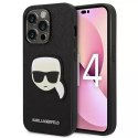 Karl Lagerfeld Etui ochronne na telefon Karl Lagerfeld KLHCP14LSAPKHK do Apple iPhone 14 Pro 6,1" czarny/black hardcase Saffiano Karl`s Head Pa