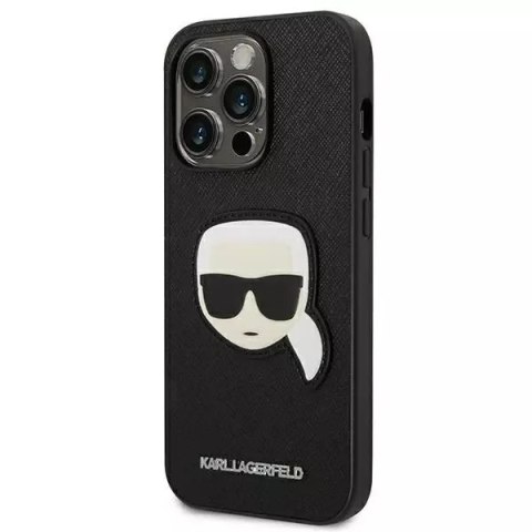 Karl Lagerfeld Etui ochronne na telefon Karl Lagerfeld KLHCP14LSAPKHK do Apple iPhone 14 Pro 6,1" czarny/black hardcase Saffiano Karl`s Head Pa Karl Lagerfeld Etui ochronne na telefon Karl Lagerfeld KLHCP14LSAPKHK do Apple iPhone 14 Pro 6,1" czarny/black hardcase Saffiano Karl`s Head Pa