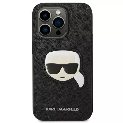 Karl Lagerfeld Etui ochronne na telefon Karl Lagerfeld KLHCP14LSAPKHK do Apple iPhone 14 Pro 6,1" czarny/black hardcase Saffiano Karl`s Head Pa Karl Lagerfeld Etui ochronne na telefon Karl Lagerfeld KLHCP14LSAPKHK do Apple iPhone 14 Pro 6,1" czarny/black hardcase Saffiano Karl`s Head Pa