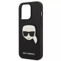 Karl Lagerfeld Etui ochronne na telefon Karl Lagerfeld KLHCP14LSAPKHK do Apple iPhone 14 Pro 6,1" czarny/black hardcase Saffiano Karl`s Head Pa
