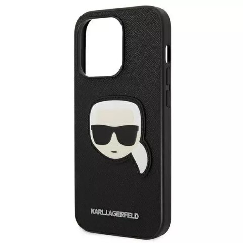 Karl Lagerfeld Etui ochronne na telefon Karl Lagerfeld KLHCP14LSAPKHK do Apple iPhone 14 Pro 6,1" czarny/black hardcase Saffiano Karl`s Head Pa Karl Lagerfeld Etui ochronne na telefon Karl Lagerfeld KLHCP14LSAPKHK do Apple iPhone 14 Pro 6,1" czarny/black hardcase Saffiano Karl`s Head Pa