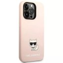 Karl Lagerfeld Etui ochronne na telefon Karl Lagerfeld KLHCP14LSLCTPI do Apple iPhone 14 Pro 6,1" hardcase jasnoróżowy/light pink Silicone Chou