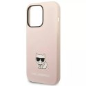 Karl Lagerfeld Etui ochronne na telefon Karl Lagerfeld KLHCP14LSLCTPI do Apple iPhone 14 Pro 6,1" hardcase jasnoróżowy/light pink Silicone Chou