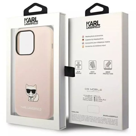 Karl Lagerfeld Etui ochronne na telefon Karl Lagerfeld KLHCP14LSLCTPI do Apple iPhone 14 Pro 6,1" hardcase jasnoróżowy/light pink Silicone Chou Karl Lagerfeld Etui ochronne na telefon Karl Lagerfeld KLHCP14LSLCTPI do Apple iPhone 14 Pro 6,1" hardcase jasnoróżowy/light pink Silicone Chou