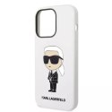 Karl Lagerfeld Etui ochronne na telefon Karl Lagerfeld KLHCP14LSNIKBCH do Apple iPhone 14 Pro 6,1" hardcase biały/white Silicone Ikonik