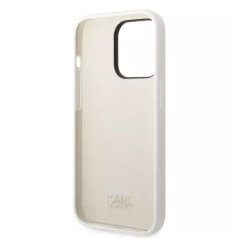 Karl Lagerfeld Etui ochronne na telefon Karl Lagerfeld KLHCP14LSNIKBCH do Apple iPhone 14 Pro 6,1" hardcase biały/white Silicone Ikonik Karl Lagerfeld Etui ochronne na telefon Karl Lagerfeld KLHCP14LSNIKBCH do Apple iPhone 14 Pro 6,1" hardcase biały/white Silicone Ikonik