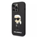 Karl Lagerfeld Etui ochronne na telefon Karl Lagerfeld KLHCP14LSNIKBCK do Apple iPhone 14 Pro 6,1" hardcase czarny/black Silicone Ikonik