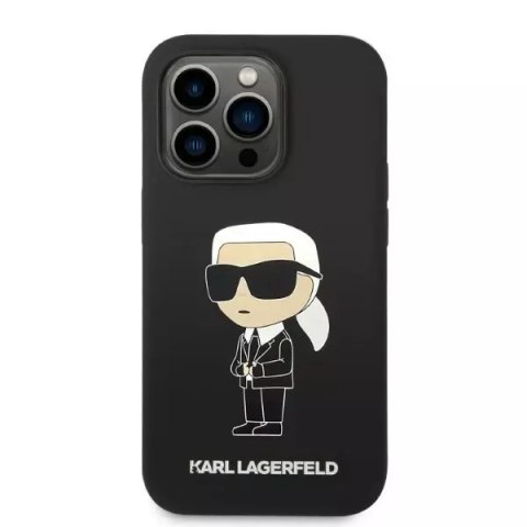 Karl Lagerfeld Etui ochronne na telefon Karl Lagerfeld KLHCP14LSNIKBCK do Apple iPhone 14 Pro 6,1" hardcase czarny/black Silicone Ikonik Karl Lagerfeld Etui ochronne na telefon Karl Lagerfeld KLHCP14LSNIKBCK do Apple iPhone 14 Pro 6,1" hardcase czarny/black Silicone Ikonik